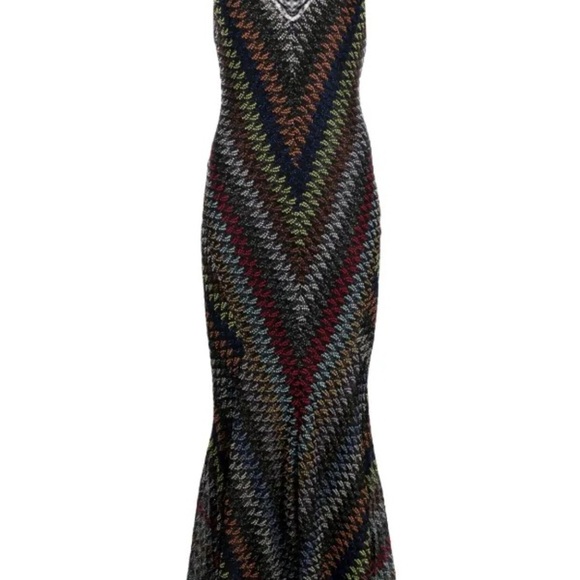 New NWT Missoni zigzag  crochet-knit maxi dress Size 38 - Picture 5 of 6